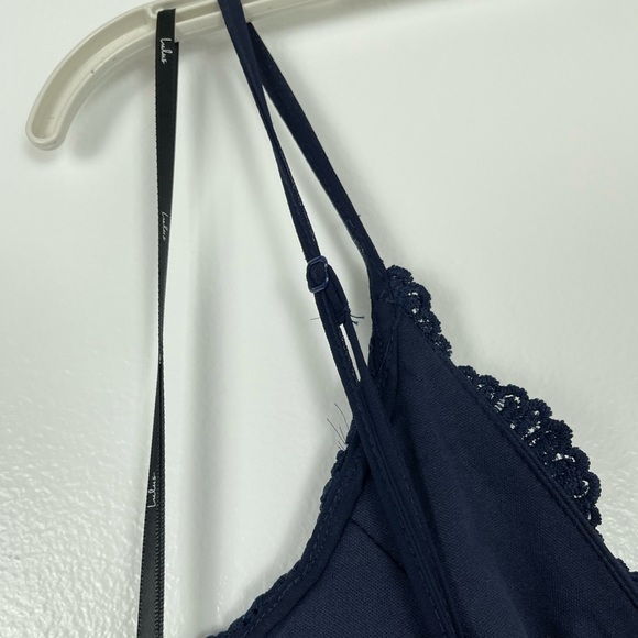 Lulu’s Navy Blue Leandra Maxi Crochet Side Slit Formal Dress size Small - Picture 8 of 13